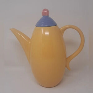 Lindt Stymeist Coffee Pot Teapot  Colorways Blue Oval Japan Vintage 80s 90s